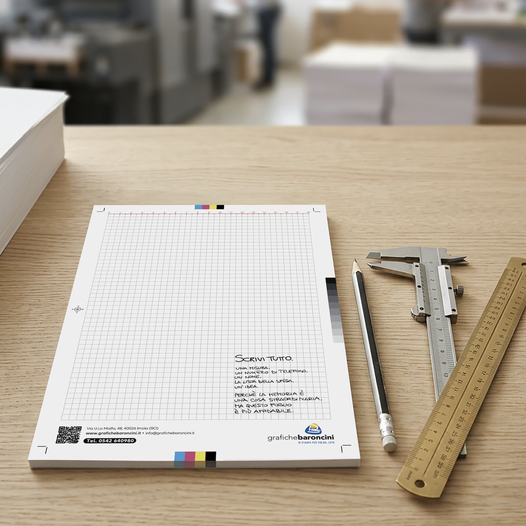Blocco per appunti per Tipografia Grafiche Baroncini (Imola)